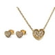 thumbnail image 1 of Juego de Joyería para Mujer de Corazón LuckyLy, Collar y Aretes Baño con Zirconia Cúbica, Modelo Melody dorado UNITALLA, 1 of 7