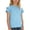 Blue, variant on Girls T Shirts Fashion Casual Top with Ruffle Pull String Detail Pure Color Short Sleeve Tee for Everyday Wear Girls Summer Tops Purple 10-11 Years