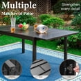 thumbnail image 4 of SUMMIT LIVING 7-Piece Textilene Outdoor Patio Dining Set with 2 Swivel Chairs, 4 Fixed Chairs & Steel Argyle Pattern Extendable Table for 6-8 Person, Black & Grayish-brown, 4 of 18