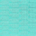 thumbnail image 1 of Ahgly Company Machine Washable Indoor Square Solid Turquoise Blue Modern Area Rugs, 5' Square, 1 of 4
