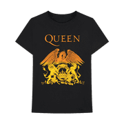 Official Queen Orange & Yellow Crest Logo Band T-Shirt Unisex