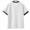 thumbnail image 5 of Generic Men's Casual V Neck Shirts Short Sleeve Splicing Tees Loose Fit Henley T-Shirt Texture Comfortable Pullover Tops, 5 of 7