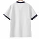 thumbnail image 5 of Camiseta de Cuello en V de Manga Corta para Hombres con Empalme a Damas, Tejido de Punto Ligero para Ropa Callejera Y Desgaste Casual, 5 of 8
