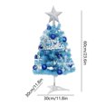thumbnail image 3 of Blue Christmas Tree,Artificial Christmas Tree Pre-lit Christmas Trees with Ball & Star Ornaments, Ideal for Ideal for Holiday Home, Office and Xmas Party Décor - Includes Stand, 3 of 7