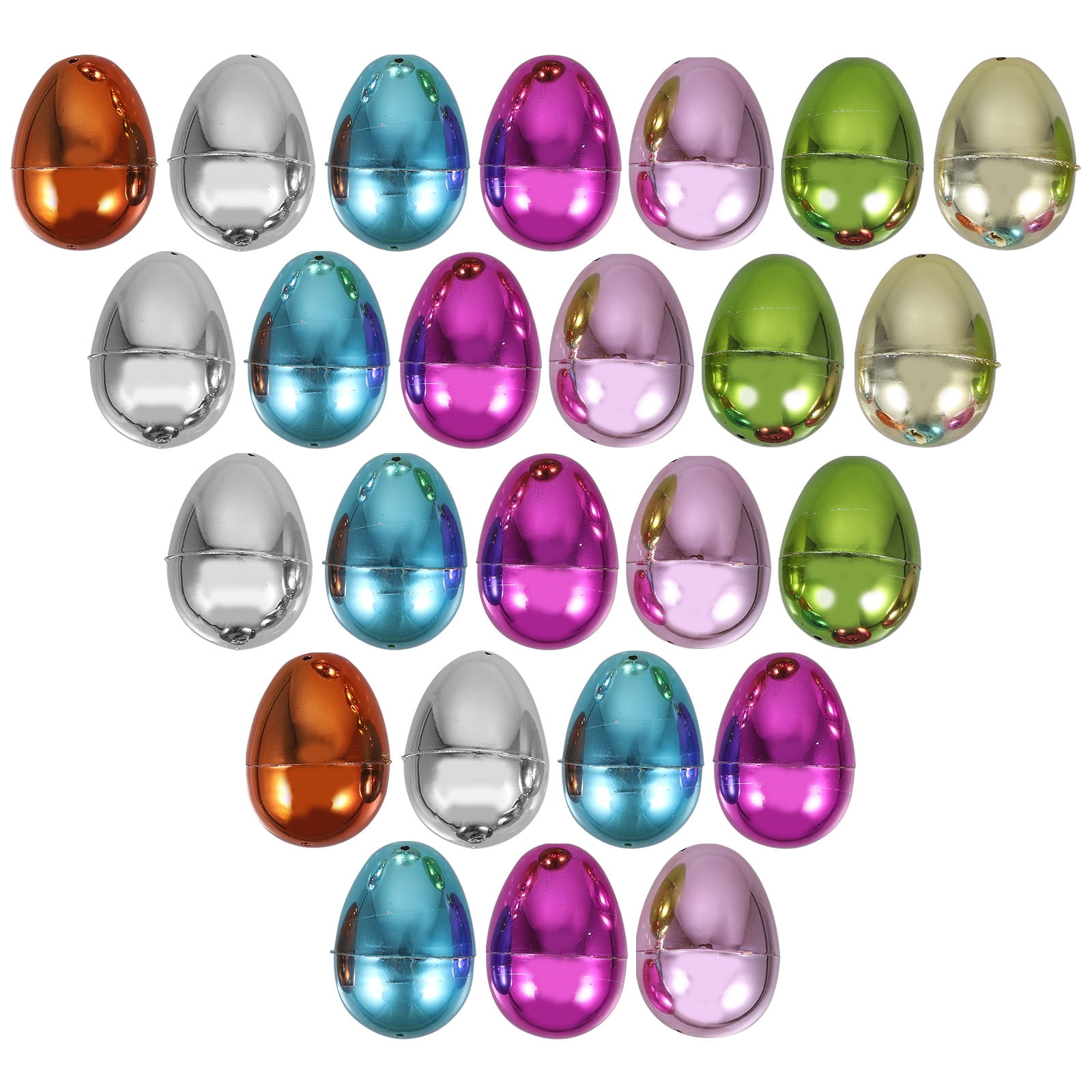 HONMEET Easter Party Decorations 30-Pack Fillable Plastic Eggs 2.6x1.6x1.6 Inches for Holiday Crafts and Activities