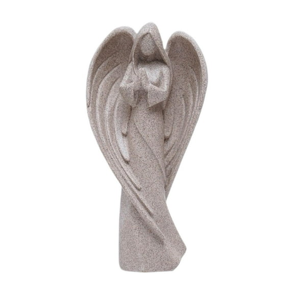 Fancyes Praying Angel Statue 8.7" Tall Angel Sculpture Decorative Adornment Table Centerpiece Prayer Angel Figurine for Study Bedroom Folded Hands