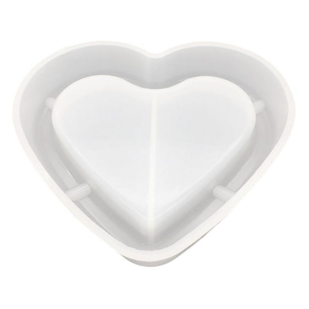 Molde de silicona para caja de almacenamiento de corazón de amor de resina fundida para joyería, arcilla polimérica, manualidades, resina epoxi, moldes de resina para El 12x10x3cm