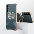 thumbnail image 4 of Electroplated Case for Samsung Galaxy A16 5G, Slim Plating Rotatable Metal Ring Holder Stand Cover Support Magnetic Car Mount Rugged Shockproof Protective Case for Samsung Galaxy A16 5G, Gray, 4 of 6