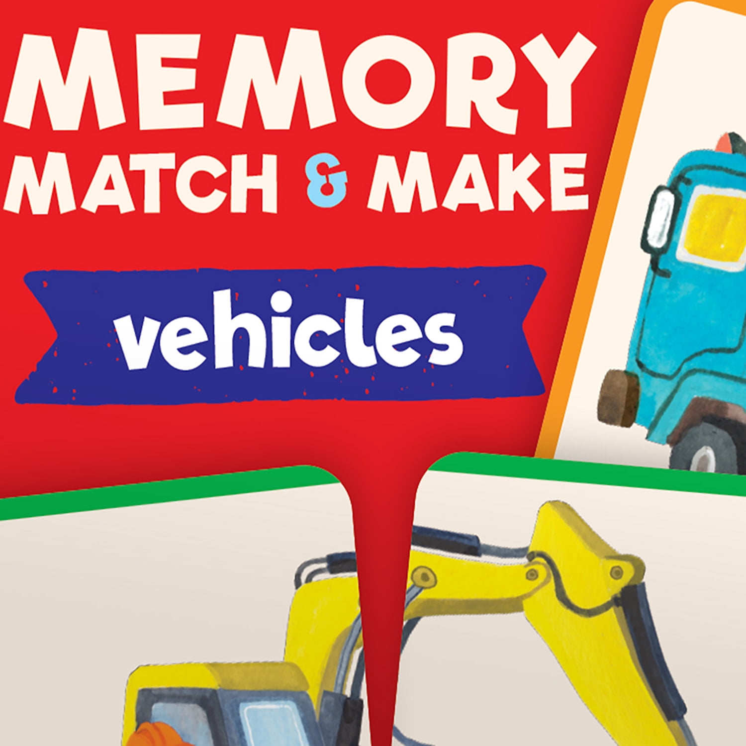 eeBoo Vehicles Memory Match & Make Game, Ages 4+ For 1-4 Players - Sharpens Visual Acuity, Concentration, And Memory Skills, 48 Cards, 24 Pairs