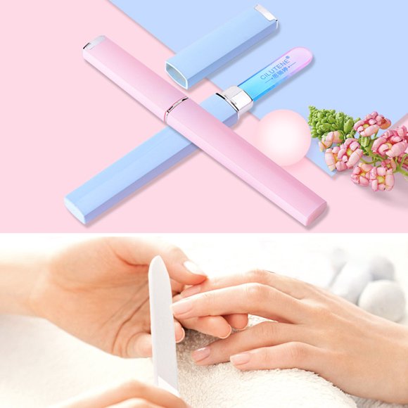 Workhe Portable Nail Files Nail Shaping Polishing nail polishing buffer Glass Rasp Sanding Buffer Block Pedicure Manicure Tools