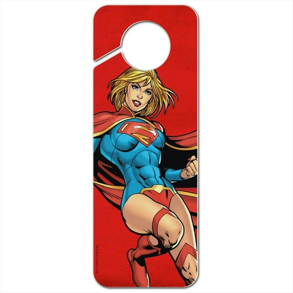 Superman Supergirl Character Plastic Door Knob Hanger Sign