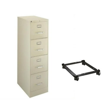 2 Piece Vertical Letter File Cabinet and Adjustable Mobile File Caddy