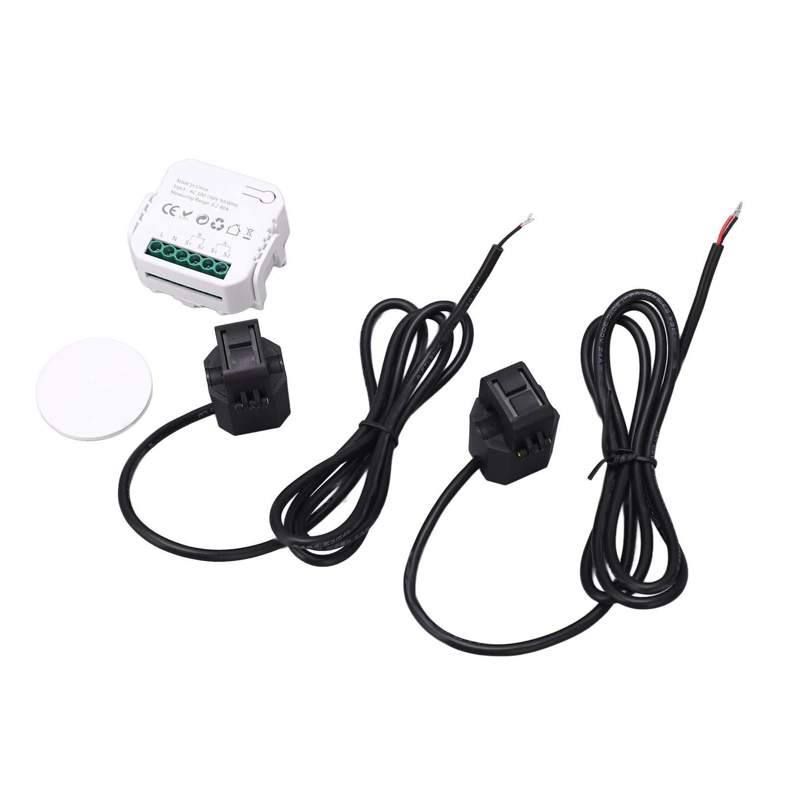 BIMZUC WiFi Smart Energy Monitor Single Phase Clamp Electricity Meter 100-240V AC Home Appliance Tester Black PJ-1103A 4.72 inches / 12 cm
