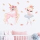 thumbnail image 5 of Pegatinas de pared de unicornio rosa para dormitorio infantil creativo, pegatina de niña bailarina, 5 of 5