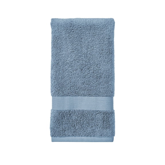 Better Homes & Gardens Signature Soft Solid Hand Towel,Blue Silver