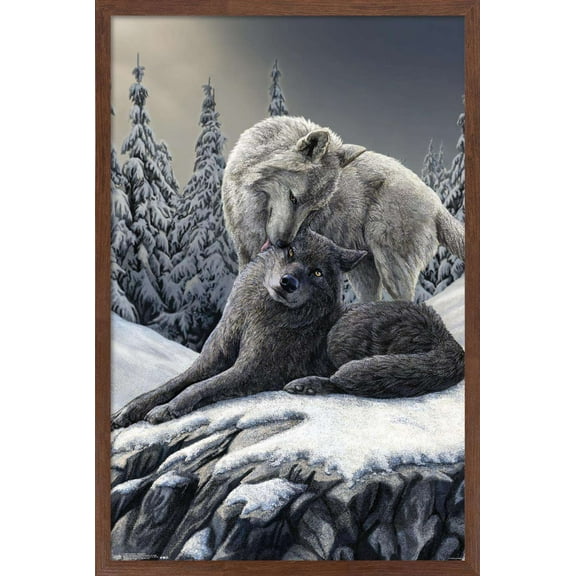Lisa Parker - Snow Kisses Wall Poster, 14.725" x 22.375", Framed