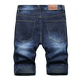 thumbnail image 6 of TAIAOJING Men's Shorts Jeans Summer Ripped Personality Retro High Stretch Denim Pants, 6 of 9