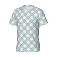 thumbnail image 3 of Rocae Daisy Plaid Blue for Men's Moisture-Wicking Crew Tee - T-Shirt for Sports, Outdoor Activities, and Casual WearMedium, 3 of 9