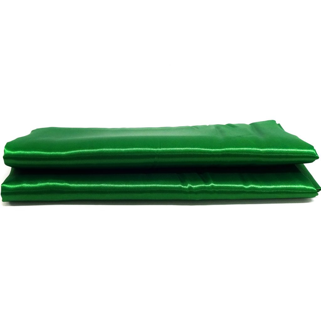 Shason Textile (4 Yards Precut) Special Occasion Costume Satin Precut Fabric, Kelly