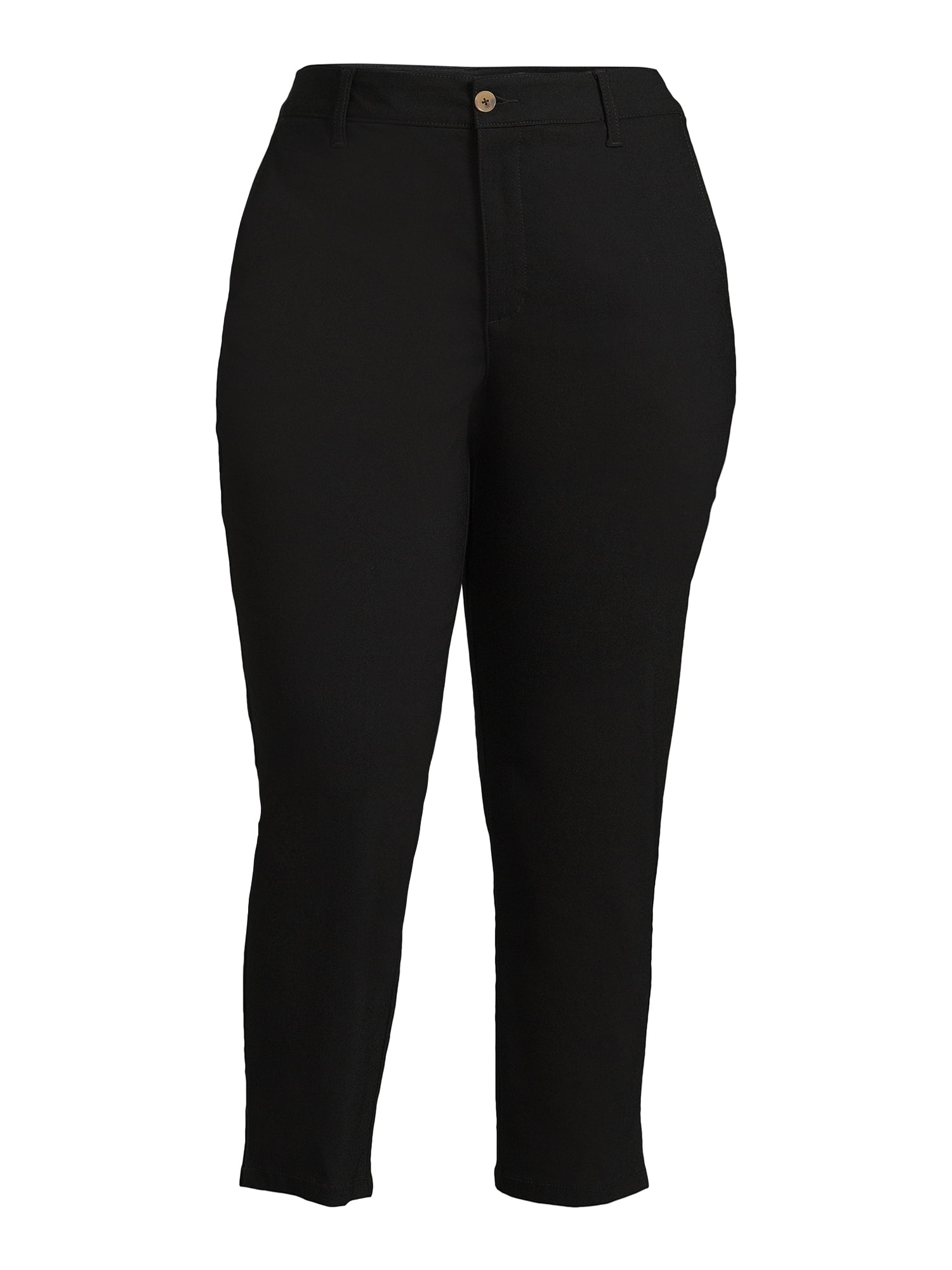 Terra & Sky Women's Plus Size Slim Fit Pants, 27" Inseam for Regular