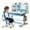 Blue #3, variant on YNCE Study Table and Chair Set for Kids,Children's Large Kid School Desk, Ergonomic Design Children's Desk,Eco Friendly Material Study Table for Kids,Child Table (Pink #6)