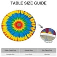 thumbnail image 6 of Colorful Tie Dye Mandala Pattern Round Fitted Tablecloth with Elastic Edge,Dining Table Cover Waterproof,Outdoor Round Tablecloth for Camping,Dining,Indoor and Outdoor, 6 of 7