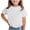 White, variant on Mooqilaa Girls T Shirts Size 10-12, Fashion Short Sleeve Crew Neck Printed Kids Summer Tops Pink