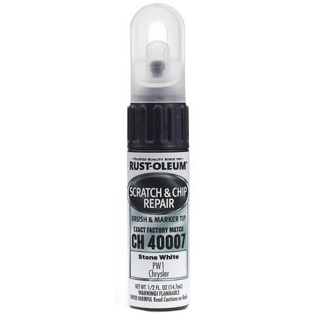 RUST-OLEUM CH40007A TouchUp Paint, Stone White, .5 Oz.