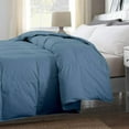 thumbnail image 2 of All-Season Soft Box Comforter Queen/Full/Full XL Sized 88 by 88 inch Medium Blue Solid, 5 Piece Soft Quilted Box Stitched Box Comforter Set 800 TC 100% Egyptian Cotton, 2 of 8
