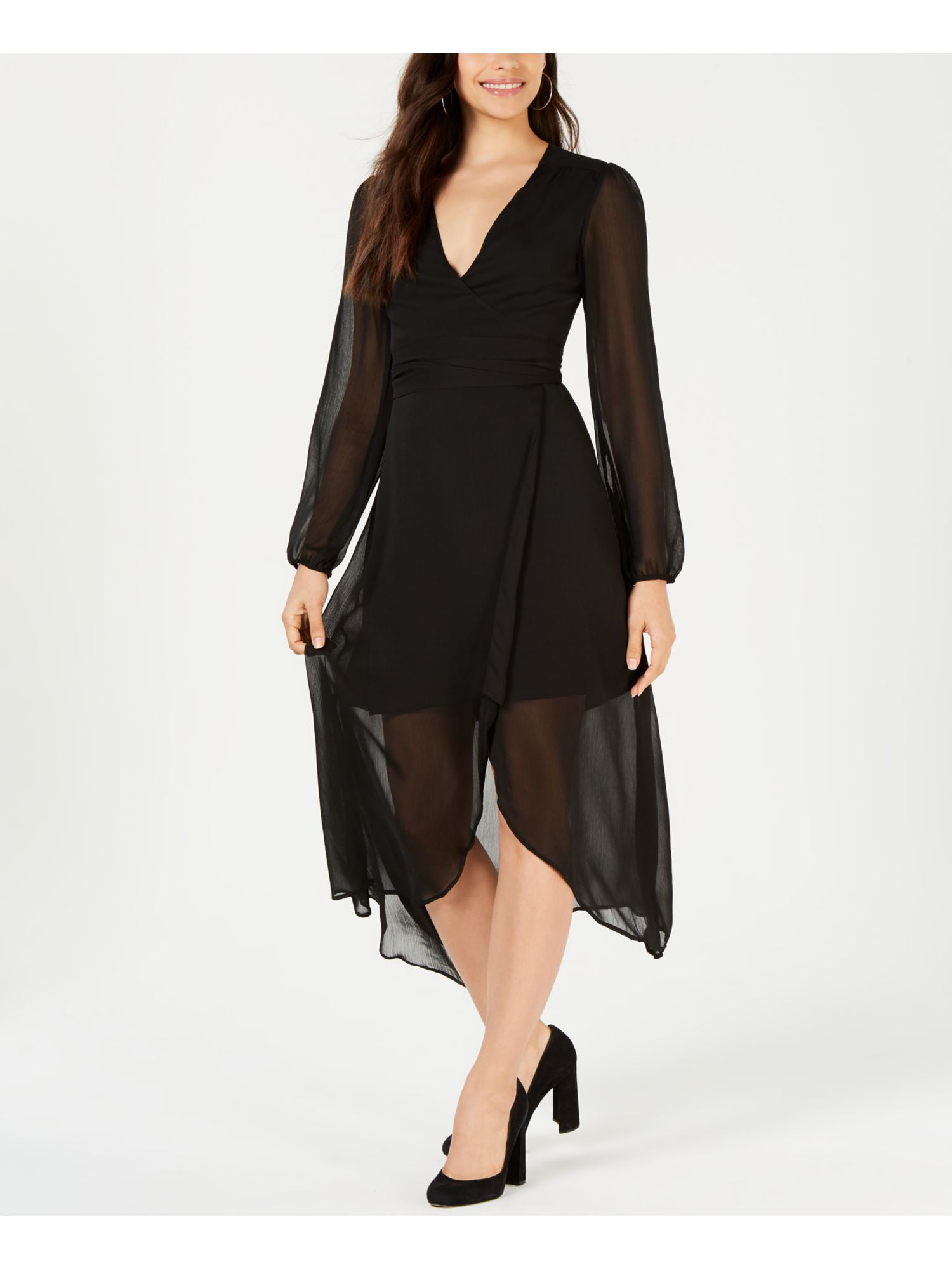 sheer long sleeve cocktail dress