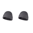 thumbnail image 4 of Sonducket Adultos Beanie Chic Keeping-warm Hat Outdoor Women Men Knit Hats Knitted Craft Caps Headgear para el invierno usando gris Gris 2piezas, 4 of 6