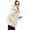 Apricot M, variant on Winter Women Jacket Thick Plush Faux Rabbit Fur Mid Length Hooded with Pockets Long Sleeves Windproof Zip-up Cardigan Coat