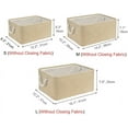 thumbnail image 3 of Boîtes de Rangement Pliables, Grands Paniers en Tissu, Ensemble de 3 (Beige, Grand), 3 of 5