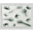 thumbnail image 1 of Horror House Decor Tapestry, Frightening Hands Arms Ghost Shadow Alien Spirit Touch Mist Strangers Artwork, Wall Hanging for Bedroom Living Room Dorm Decor, 80W X 60L Inches, Grey, by Ambesonne, 1 of 2