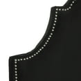 thumbnail image 3 of SAFAVIEH Hallmar Classic Elegant Upholstered Headboard, Twin, Black Velvet, 3 of 4