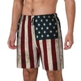 thumbnail image 5 of Mens Swim Trunks America Flag Quick Dry Board Shorts with Compression Liner, 5 of 6
