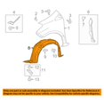 thumbnail image 3 of For 12-14 Yaris SE Hatchback Front Splash Shield Inner Fender Liner Driver Side, 3 of 5