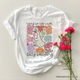 thumbnail image 6 of Sorry I'm Late I Was Dilly Dallying Goose T-Shirt, White and Natural Flowers Tee For Women, 6 of 8