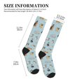 thumbnail image 2 of Lsque Cartoon Doodle Puppy Pattern Sport Compression Socks for Men & Women 15-20 mmHg Knee High Nurse Pregnant Running Medical and Travel Athletic, 2 of 6