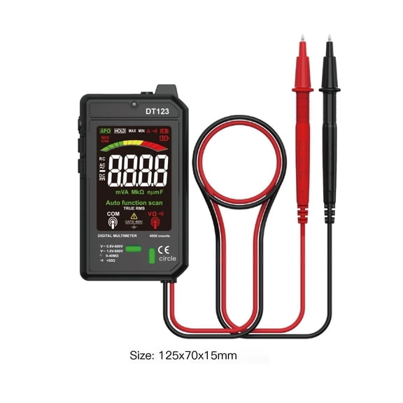 Multimeter, 4000 Counts, Rechargeable Auto-Ranging Digital Voltmeter with Non-Contact Voltage (NCV) Detection, 3.19-Inch Color LCD Display, AC/DC Voltage, Resistance, and Live Wire Test