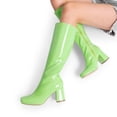thumbnail image 5 of DREAM PAIRS Women's Gogo Boots, Square Toe Chunky Knee High Boots For Women, 5 of 5