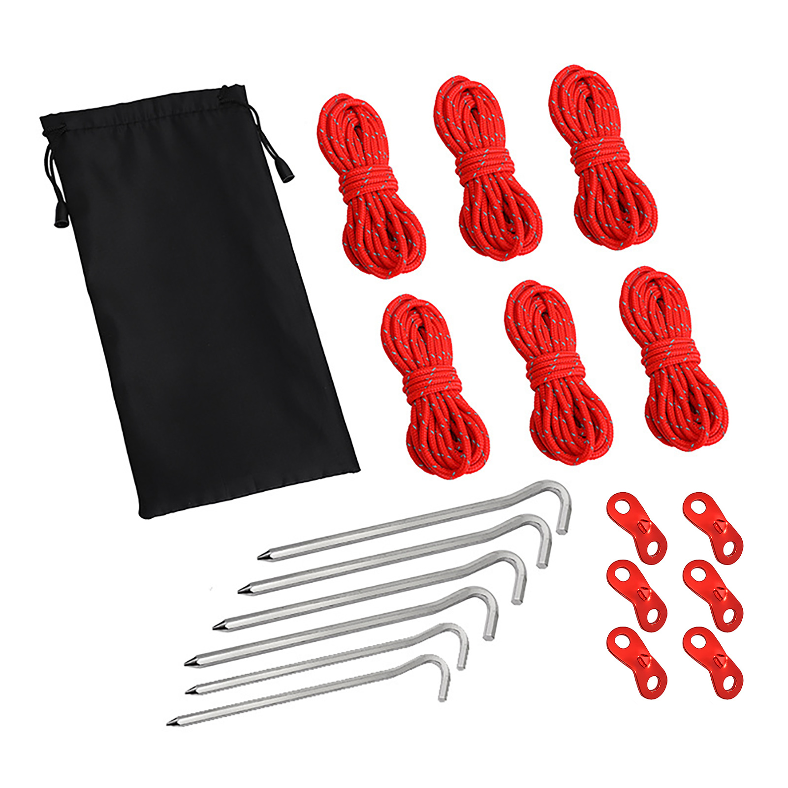 Ardness Kit With Rope Opolski 19Pcs/Set High Hardness Strong Toughness Camping Ropes ...
