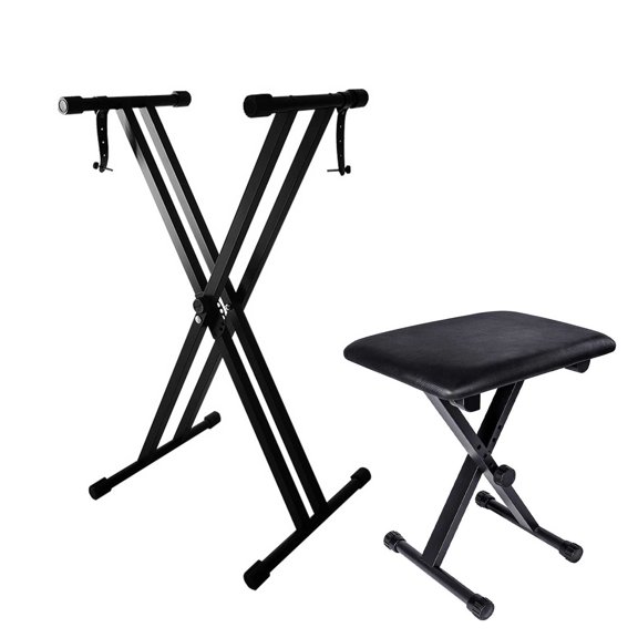 stusgo keyboard stand and bench, Adjustable and Portable Digital Piano Stand with Locking Chain