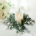 thumbnail image 4 of Greenery Anillos de velas Hojas de artificial Velas Coronas Guirnalda de flores Anillo de vela Coronas para café Boda Mesa Decoración para Soledad coronas de velas, 4 of 10
