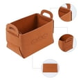 thumbnail image 3 of Unique Bargains 3 Pack Storage Cube with Handles Brown 9.8*7.1*5.9in, 3 of 6