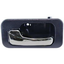 Interior Door Handle Compatible with 1990-1993 Honda Accord Rear, Left Driver Dark blue bezel with chrome lever