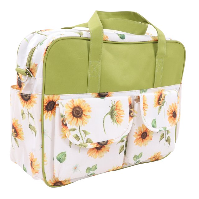 Nappy Changing Bag Diaper Bag with Luggage Strap Large Capacity Multipocket Briefcase Baby Bag for Breastfeeding Moms
