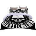 thumbnail image 3 of Children's Bedding Set cm Gothic Skull Duvet Cover Skulls Microfiber Bedding Set + 2 Pillowcases, 3 of 5