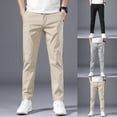thumbnail image 5 of Mens Slim FIT Stretch Chino Trousers Casual Flat Front Flex Classic Full Pants, 5 of 10