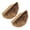 Brown, variant on Visland 2PCS Coco Fiber Replacement Half Round Coco-Liners for Haning Plant Basket, Garden Flower Vegetables Pot